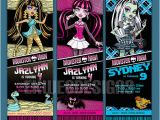 Custom Monster High Birthday Invitations Custom Monster High Birthday Invitations Tickets 123 Flickr