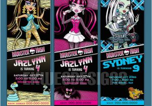 Custom Monster High Birthday Invitations Custom Monster High Birthday Invitations Tickets 123 Flickr