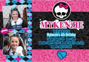 Custom Monster High Birthday Invitations Custom Monster High Birthday Party Invitations