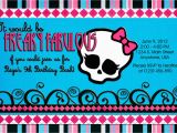 Custom Monster High Birthday Invitations Monster High Birthday Invitations Best Party Ideas