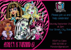 Custom Monster High Birthday Invitations Monster High Birthday Invitations Best Party Ideas