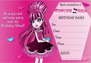 Custom Monster High Birthday Invitations Monster High Birthday Invitations Free Cobypic Com