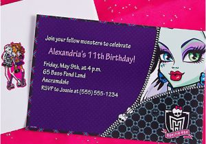 Custom Monster High Birthday Invitations Monster High Custom Invite Idea Party City