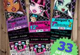 Custom Monster High Birthday Invitations Printed Monster High Custom Ticket or 4×6 Birthday