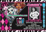 Custom Monster High Birthday Invitations the Gallery for Gt Monster High Blank Invitations