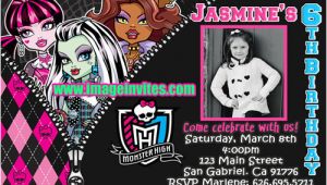 Custom Monster High Birthday Invitations the Gallery for Gt Monster High Blank Invitations
