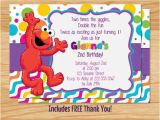 Custom Sesame Street Birthday Invitations Custom Made Elmo Birthday Girl Invitation Elmo Birthday Elmo