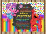 Custom Sesame Street Birthday Invitations Elmo and Abby Birthday Invitations Custom Sesame Street