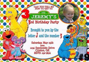 Custom Sesame Street Birthday Invitations Free Printable Custom Sesame Street Birthday Invitations