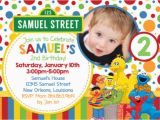 Custom Sesame Street Birthday Invitations Personalized Sesame Street Birthday Invitation Sample