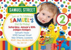 Custom Sesame Street Birthday Invitations Personalized Sesame Street Birthday Invitation Sample