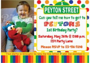 Custom Sesame Street Birthday Invitations Personalized Sesame Street Birthday Invitations Best