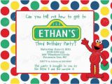 Custom Sesame Street Birthday Invitations Sesame Street Birthday Invitation Custom Printable