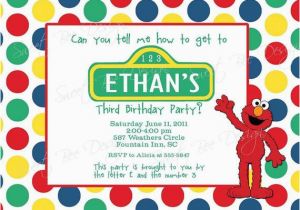 Custom Sesame Street Birthday Invitations Sesame Street Birthday Invitation Custom Printable