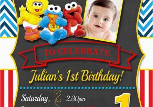 Custom Sesame Street Birthday Invitations Sesame Street Birthday Party Invitations Google Search