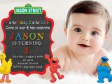 Custom Sesame Street Birthday Invitations Sesame Street Elmo Birthday Invitations