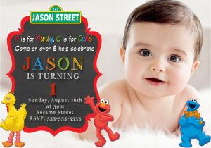 Custom Sesame Street Birthday Invitations Sesame Street Elmo Birthday Invitations