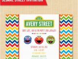 Custom Sesame Street Birthday Invitations Sesame Street Style Friends Birthday Party Invitation Custom