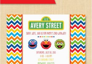 Custom Sesame Street Birthday Invitations Sesame Street Style Friends Birthday Party Invitation Custom