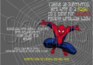 Custom Spiderman Birthday Invitations Custom Printable Spiderman Birthday Party by