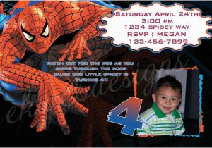 Custom Spiderman Birthday Invitations Customized Printable Spiderman Birthday Invitation