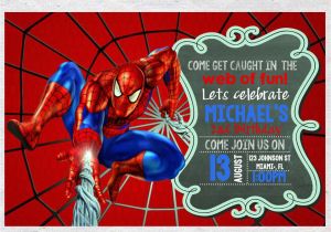 Custom Spiderman Birthday Invitations Free Personalized Spiderman Birthday Invitations