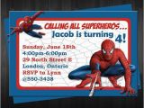 Custom Spiderman Birthday Invitations Items Similar to Spiderman Birthday Invitation Custom