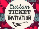 Custom Vip Pass Birthday Invitations Custom Invitation Design Vip Pass Ticket Invitation by