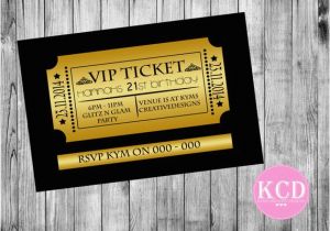 Custom Vip Pass Birthday Invitations Items Similar to Vip Pass Birthday Party Invitation Invite