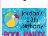 Custom Vip Pass Birthday Invitations Pool Party Vip Pass Invitation with Lanyard Custom Colors