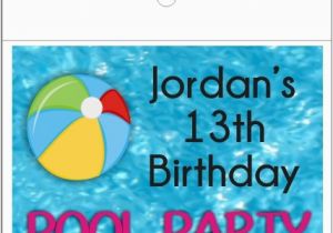 Custom Vip Pass Birthday Invitations Pool Party Vip Pass Invitation with Lanyard Custom Colors