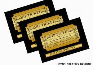 Custom Vip Pass Birthday Invitations Vip Pass Birthday Party Invitation Invite Custom Personalized