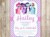 Customised Birthday Invitation Cards My Little Pony Personalized Birthday Invitations