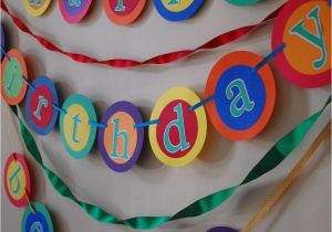 Customised Happy Birthday Banners Custom Happy Birthday Banner with Name Primary Colors