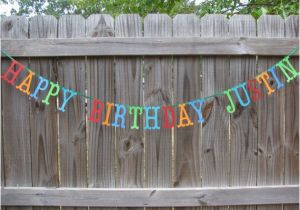 Customised Happy Birthday Banners Personalized Happy Birthday Banner Made to order