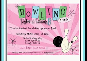 Customizable Birthday Invitations Free Printables Bowling Birthday Invitation Custom Wording and by Littledeevas