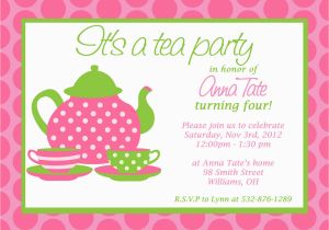 Customizable Birthday Invitations Free Printables Custom Printable Tea Party Invitation