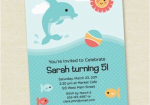 Customizable Printable Birthday Cards Custom Dolphin Birthday Aqua Personalized Printable