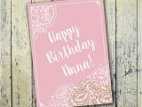 Customizable Printable Birthday Cards Personalized Printable Birthday Card 5×7 by