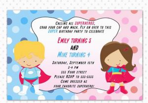 Customizable Printable Birthday Cards Superhero Birthday Invitation Card Printable Personalized