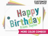 Customized Birthday Cards Free Printable Customized Happy Birthday Card Printable Gift Tag