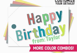 Customized Birthday Cards Free Printable Customized Happy Birthday Card Printable Gift Tag