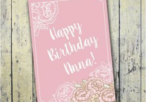 Customized Birthday Cards Free Printable Personalized Printable Birthday Card 5×7 by