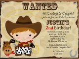 Customized Birthday Invitations Online Custom Personalized Cowboy or Cowgirl Wanted by theprintfairy