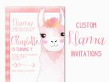 Customized Birthday Invitations Online Llama Birthday Party Invitation Custom Animal Birthday