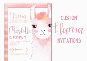 Customized Birthday Invitations Online Llama Birthday Party Invitation Custom Animal Birthday