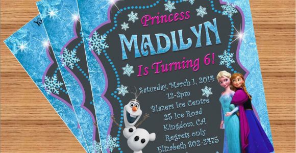 Customized Birthday Invites Frozen Birthday Invitation Custom Invitation