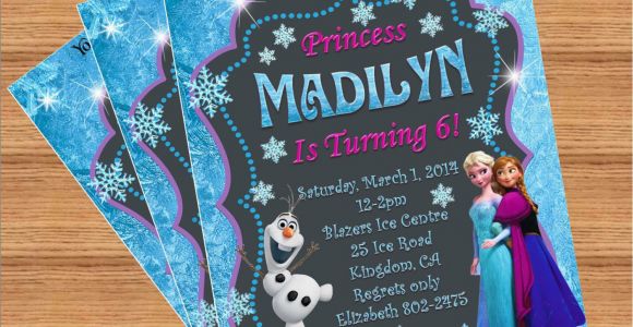 Customized Birthday Invites Frozen Birthday Invitation Custom Invitation