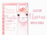 Customized Birthday Invites Llama Birthday Party Invitation Custom Animal Birthday