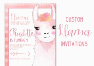 Customized Birthday Invites Llama Birthday Party Invitation Custom Animal Birthday